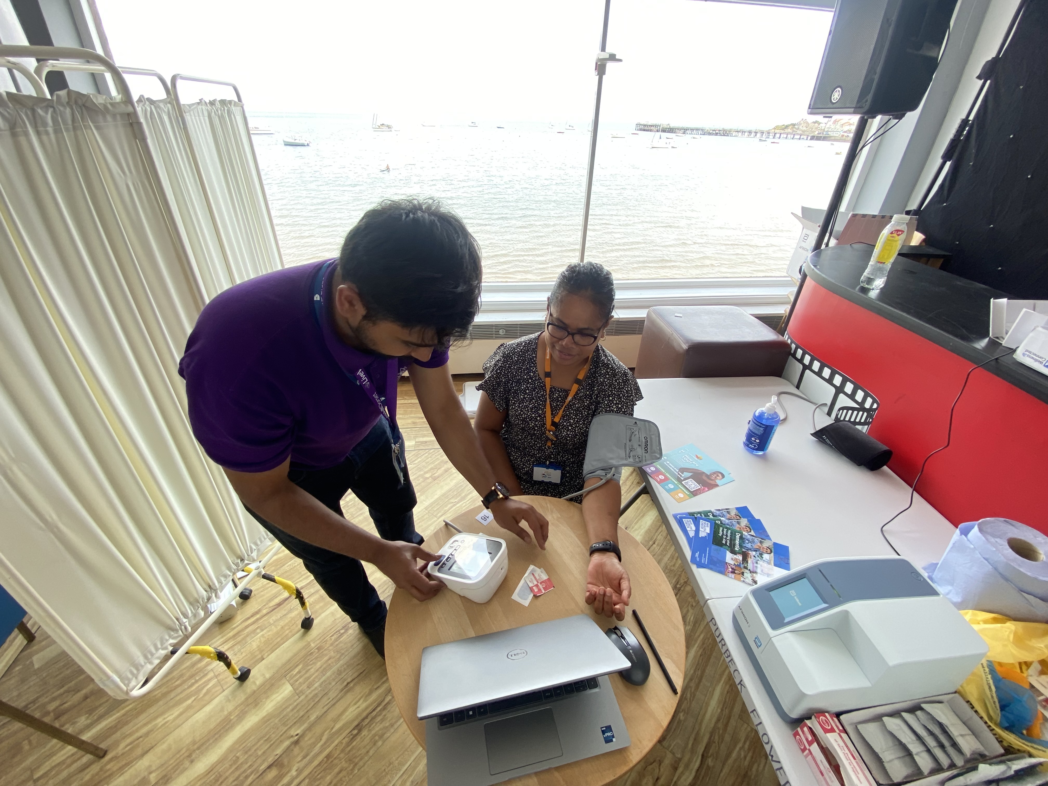 Blood pressure being taken during a NHS Health Check