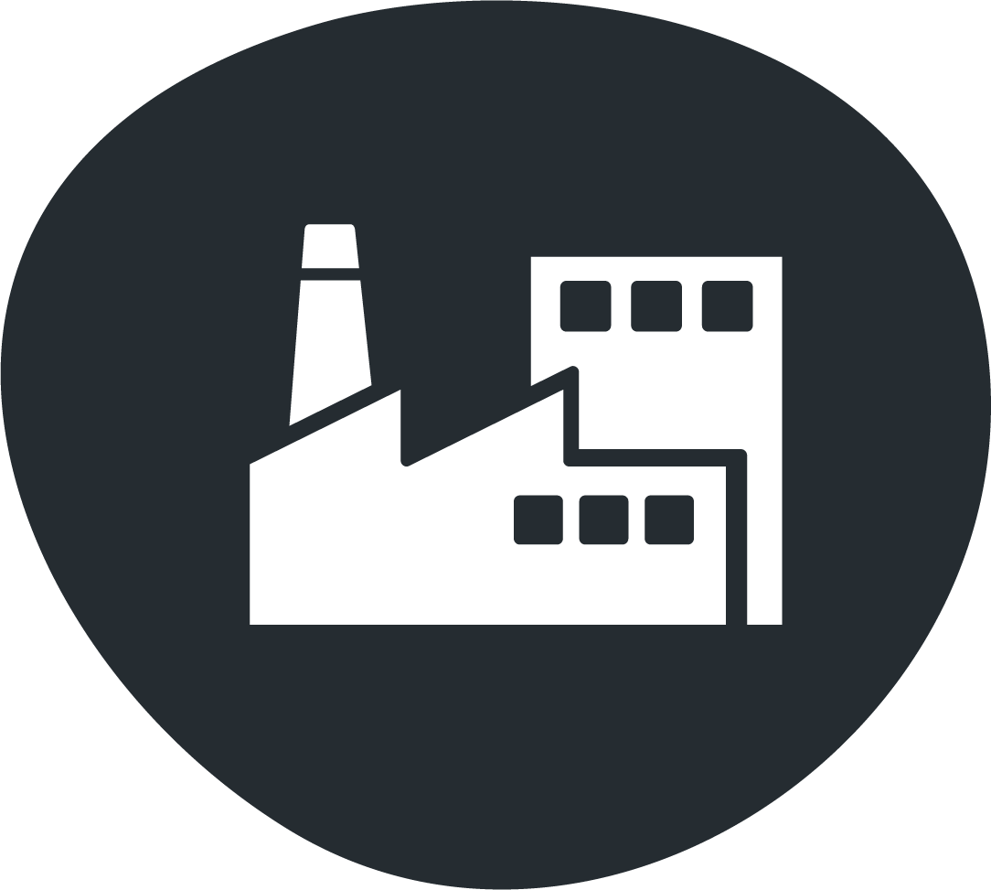 Icon to represent businesses, industry and economy